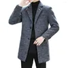 Мужские куртки стильные шерстяные пальто с длинным рукавом Slim Fit Jacke