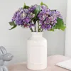 Dekorativa blommor 1 st 3D realistiska konstgjorda blommorduk Hortensia DIY Bröllopsskrivbord Prydnad Högkvalitativ falsk för heminredning