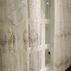 Kurtyna europejska luksus tureckie haftowane zasłony sheerowe do salonu sypialnia kwiatowe tiulowe okno