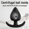 Anal Toys Silicone Plug Rolling Beads Dildo Trainer Butt Unisex Sex Stopper Masturbator Man Massage för par vuxen 230113