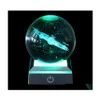 Nyhetsartiklar 60 cm/80 cm K9 Crystal Solar System Planet Globe 3D Laser Graved Sun Ball med Touch Switch LED Light Base Astronomy D DHRNJ