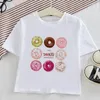 Koszulki damskie Summer Baby Boy Clothe Fashion Ice Donut Ubrania Sweet Kids Shirt Design Tops O-Neck Childrens