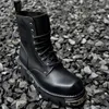 Boots Thick Bottom Ankle Fashion Men Genuine Leather Motorcycle Military Combat Basic Fashions Women