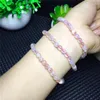 Strand Natural Pink Cherry Blossom Meter Beads Bracelet For Women Jewelry Healing Crystal Stone