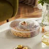 Plates Practical Dining Table Fruit Candy Nut Storage Plate Tray Kitchen Gadget Plastic Snack Container With Lid For Bar