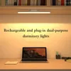 Lampade da tavolo LED Ricaricabile Luce di protezione degli occhi Ricarica USB Artefatto di apprendimento Lampada da dormitorio ad adsorbimento a tubo lungo Notte