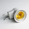 Lamp Holders EU Plug E27 Screw Bulb Socket Holder Adapter Converter With On-Off Switch For CFL