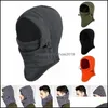 Scarves 3 In 1 Winter Unisexsports Thermal Fleece Scarf Snood Neck Warmer Face Mask Women Men Beanie Hats 2021 Autumn Drop Delivery Otlj3