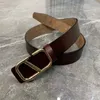 Cintura di design da uomo di lusso classico Primo strato di pelle bovina Retro Pin ago Fibbia cinture fibbia in oro e argento testa casual larghezza 3,8 cm taglia 105-125 cm moda molto buona