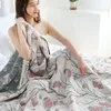 Blankets Pure Cotton Throw Blanket Summer Cool Quilt Sofa Cover Towel Child Adult Dust Soft Breathable Bedspread