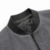 Männer Jacken 2023 Marke Winter Wolljacke Männer Dicke Slim Fit Männliche Mode Wollmischung Mäntel Oberbekleidung Herbst Smart Casual Baseball