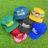 Unisex Rhude Koleksiyonları Beyzbol Şapkaları Açık Hava Gündelik Kamyon Şapkası Ayarlanabilir Çift Şapkası