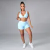 Women's Tracksuits Solid Two Piece Short Set Women 2023 Basic Casual Tank Crop Top Biker Shorts Co-ord Suit Women's Tracksuit High Waist