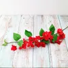 Декоративные цветы Bougainvillea ветвь с листьями искусственное цветочное домашнее украшение декорирование фальшиво сделай сам цветочный материал