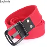 Belts 2023 Fashion High Quality Canvas Belt Men's 120x3.8cm Casual Lightweight Durable Alloy Button Pin Buckle