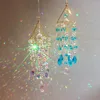 Garden Decorations Crystal Wind Chimes Metal Hanging Prisms Light Chaser Catcher Ornament Window Curtain Jewelry Pendant Chandelier Decor