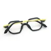 Sunglasses Frames Women Eyeglasses Acetate Yellow Octagon Fashion Female Eye Glasses 2023 Optical Prescription Myopia Frame