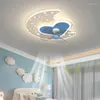 Kroonluchters moderne led plafondventilatoren woonkamer eetkamer slaapkamer ventilator lamp kinderen met afstandsbediening kroonluchter