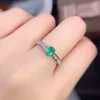 Clusterringe 925 Sterling Silver Emerald Ring Frauen Grüne Luxusreihe Schmuck Hochzeit Brautgeschenk