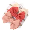 Hair Accessories 3Pcs/Set Sweet Baby Solid Color Bowknot Bubble Band For Girls Nylon Bows Headwear Kids
