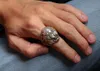 Cluster Rings S925 Silver Vintage Thai Ring Men's Open Copper Combination Craft