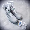 Automatic Laces Air Mag Sneakers Air mags di Marty Mcfly Scarpe Led Scarpe leggere Uomo Ritorno al futuro Glow In The Dark Stivali grigi Mcflys Con scatola US7-12