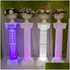 Altre forniture per feste festive Design cavo Matrimonio luminoso Colonna romana Pilastro a LED Bianco Rosso Blu Viola Disponibile per la decorazione Dhisp