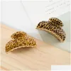 Hair Accessories Xugar Big Size Leopard Claw 4/7/9Cm Mature Style Clips For Women Girls Crab Barrette Headwear Dhryt