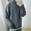 Men's Sweaters Solid Color Winter Warm Sweater Korean Streetwear Fashion Woman Pullovers Casual Oversize Man Clothing1