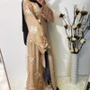 Ubranie etniczne Środkowy kwiat wepbel haftowany wschód mody Abaya mesh kwiecisty swetra szlafroki kobiet