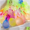 Decoração de festa 111pcs Balões de água Supplas com refil RECILL Quick Easy Kit Latex Bomb Games For Kids Adts Faovr Drop Deliver