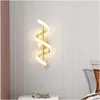 Lampes murales moderne minimaliste chevet nordique décor à la maison chambre salon fond éclairage lumières LED spirale lampe corps