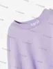 ベビーデザイナーキッド Tシャツ夏のガールズボーイズファッション Tシャツ子供キッズカジュアルトップストレンディなクマプリント Tシャツ紫白色