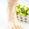 Ankjes Boheemse kralen gesimuleerde Pearl unieke goudkleur teen ketting enkelarmbanden voor vrouwen strandvoet been sieraden