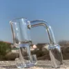 Terp Slurper Quartz Banger Smoking Dab Nail Completamente saldato Giunto maschio da 14 mm Angolo di 90 gradi con piatto Bordo smussato Piccole fessure Senza soluzione di continuità per Dab Rig Accessori Bong in vetro