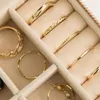 Opslagflessen reizen sieraden case fluweel organizer doos kleine draagbare voor oorbellen armbanden ringen