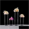 Party Decoration 10pcs /Lot Table Flower Rack 40/60 /80/100 cm Tall Akryl Crystal Wedding Road Centerpiece Event Drop Delive DHID0