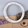 Kwiaty dekoracyjne 1PC DIY Rattan Rattan Pierścień Biały wieniec Garland Crafts Willow Windant Home El Holiday Party Wedding Decor