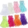 Flicka klänningar baby vestido födelsedagsfest kläder boll klänning prinsessan organza tutu klänning ärmlösa spädbarn flickor för dop bröllop