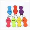 Party Favor Solid Color Neoprene Chapstick Holder With Key Ring Fashion Colorf Keychain Lip Balm Lipstick Sleeve Festival Drop Deliv DHL7Y