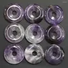 펜던트 목걸이 30mm 자연 석재 안전 버튼 펜던트 쿼츠 크리스탈 청록 Lazuli Opal Charms DIY 보석 제조 목걸이 액세서리