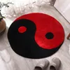 Tappeti in bianco e nero Yin Yang Tappeto Tai Chi Buddista Tappeto rotondo Soggiorno Camera da letto Anello di preghiera Yingyang Tappetino Ciuffo Morbido