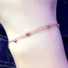 Link armbanden Rusland 585 Purple Gold vijfpuntige Star Bracelet Exquisite en veelzijdige mode vergulde 18k kleur voor vrouwen