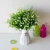 장식용 꽃 5 머리 인공 꽃 28cm 별이 빛나는 녹색 잔디 식물 시뮬레이션 축제 파티 용품 장식