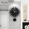 Duvar Saatleri Klasik 3D Dijital Salıncak Saati Modern Tasarım Akrilik Sarkaç Yaratıcı Saat Oturma Odası Ev Dekorasyon Asma
