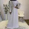エスニック服2023中東アラブ女性ファッションレースビーズイスラム教徒のスカートガールデザイナードバイイスラムのイブニングドレス