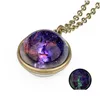 Feest voorstander van ups Space Universe hanglamp Glow in the Dark Necklace Glass Ball Liminous Starry Sky kettingen vrouwen meisjes mode juwelier dhfwp