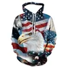 Men's Hoodies & Sweatshirts European American Rice Flag Printed Long-sleeved Sweatshirt Fashion Plus Size Hoodie Men Clothing Harajuku Unise