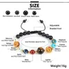 Strand Galaxy Solar System Bracelet Universe Eight Planets Bead Natural Stone Stars Earth Chakra For Women Man Fashion Jewelry