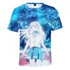 Herr t-skjortor iroduku världen i färger sommar barn anime 3d skjorta man o-hals tecknad tee toppar kvinnor kläder överdimensionerade för män